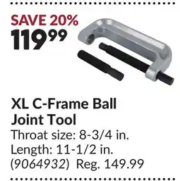 Princess Auto XL C-Frame Ball Joint Tool offer