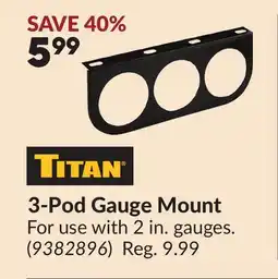 Princess Auto 3-Pod Gauge Mount offer