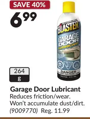 Princess Auto Garage Door Lubricant offer