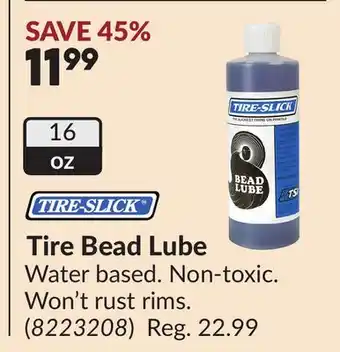 Princess Auto Tire Bead Lube offer