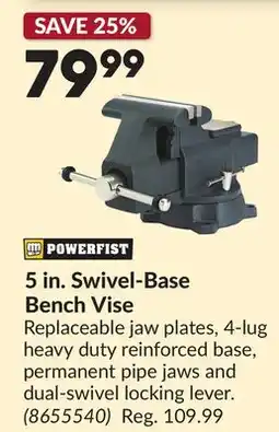 Princess Auto 5 in. Swivel-Base Bench Vise offer
