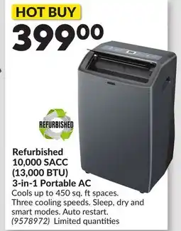 Princess Auto 10,000 SACC (13,000 BTU) 3-in-1 Portable AC offer