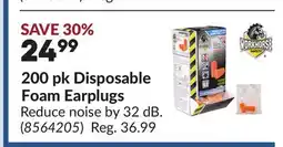 Princess Auto 200 pk Disposable Foam Earplugs offer