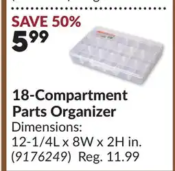 Princess Auto 18-Compartment Parts Organizer offer