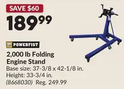 Princess Auto 2,000 lb Folding Engine Stand offer