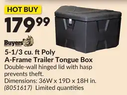 Princess Auto 5-1/3 cu. ftPoly A-Frame Trailer Tongue Box offer