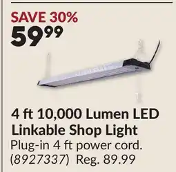 Princess Auto 4 ft10,000 Lumen LED Linkable Shop Light offer