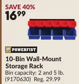 Princess Auto 10-Bin Wall-Mount Storage Rack offer