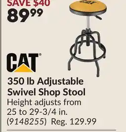 Princess Auto 350 lb Adjustable Swivel Shop Stool offer