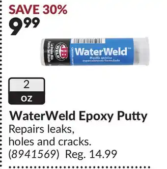 Princess Auto WaterWeld Epoxy Putty offer