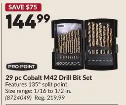 Princess Auto 29 pc Cobalt M42 Drill Bit Set offer