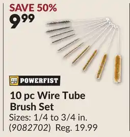 Princess Auto 10 pc Wire Tube Brush Set offer