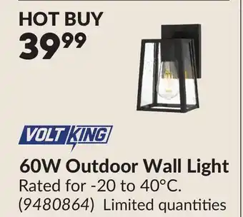 Princess Auto 60W Outdoor Wall Light offer