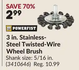 Princess Auto 3 in. Stainless- Steel Twisted-Wire Wheel Brush offer