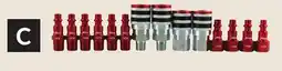Princess Auto 1/4 in. Quick Coupler/Plug Sets, 14 pc Red M-Style offer