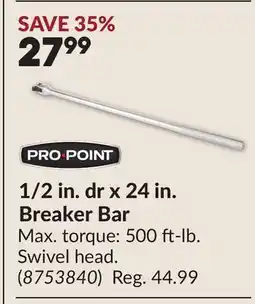 Princess Auto 1/2 in. dr x 24 in. Breaker Bar offer