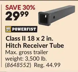 Princess Auto Class II 18 x 2 in. Hitch Receiver Tube offer