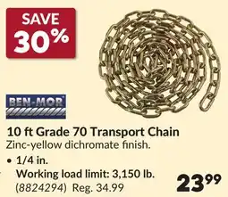 Princess Auto 10 ftGrade 70 Transport Chain offer