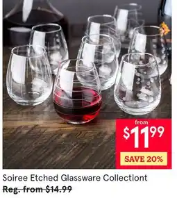 Kitchen Stuff Plus Soiree Etched Glassware Collectiont offer