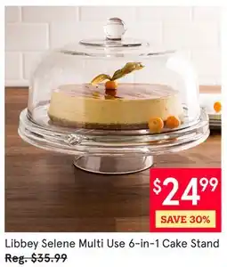 Kitchen Stuff Plus Libbey Selene Multi Use 6-in-1 Cake Stand offer