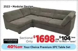 Surplus Furniture Kirkland Charcoal 4-Piece Modular Sectional offer