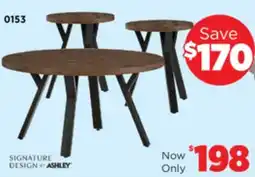 Surplus Furniture Elbrynn Brown & Black 3-Piece Table Set offer