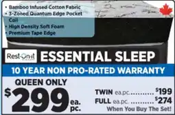 Surplus Furniture Essential Sleep Queen Mattress Set offer