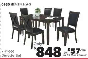 Surplus Furniture Bristol Grey 7-Piece Dinette Set offer