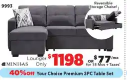 Surplus Furniture Hugo Charcoal 2 Piece Storage Sleeper offer