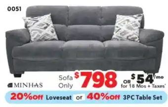 Surplus Furniture Galt Granite Sofa offer