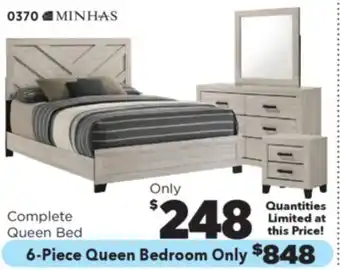Surplus Furniture Bradley Dusty Grey Oak Queen Bed offer