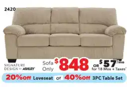 Surplus Furniture Simplejoy Sand Sofa offer