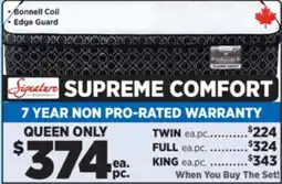Surplus Furniture Supreme Comfort Queen Mattress Set offer