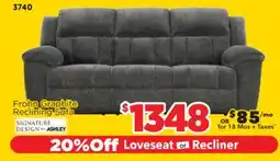 Surplus Furniture Frohn Graphite Reclining Sofa offer