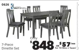 Surplus Furniture Mira Grey 7-Piece Dinette Set offer