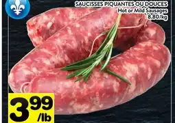 Supermarché PA SAUCISSES PIQUANTES OU DOUCES | Hot or Mild Sausages offer