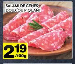 Supermarché PA SALAMI DE GÉNES DOUX OU PIQUANT offer