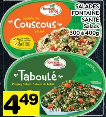 Supermarché PA SALADES FONTAINE SANTÉ | Salads offer