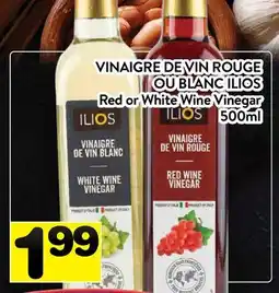 Supermarché PA VINAIGRE DE VIN ROUGE OU BLANC ILIOS | Red or White Wine Vinegar offer
