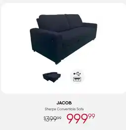 Meubles RD Jacob - Sherpa Convertible Sofa offer