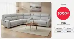Meubles RD Steel - Modular Reclining Sectional and Console with Storage and Cup Holders - 6 pcs offer