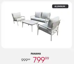 Meubles RD Panama - Outdoor Aluminum Conversation Set with Coffee Table - 4 pcs offer