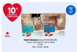 Mondou FAIM MUSEAU SOLUTION RECIPE Frozen raw food for cats or dogs offer
