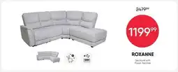 Meubles RD Roxanne - Sectional with Power Recliner - Grey offer
