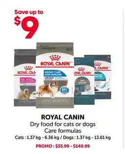 Mondou ROYAL CANIN Dry food for cats or dogs Care formulas offer