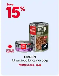 Mondou ORIJEN All wet food for cats or dogs offer