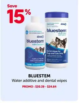 Mondou BLUESTEM Water additive and dental wipes offer
