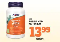 Marches Tau PICOLINATE DE ZINC NOW offer