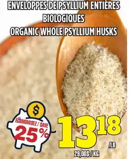 Marches Tau ENVELOPPES DE PSYLLIUM ENTIÈRES BIOLOGIQUES offer