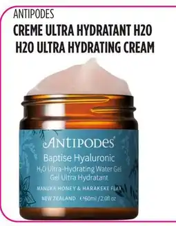 Marches Tau CREME ULTRA HYDRATANT H2O ANTIPODES offer